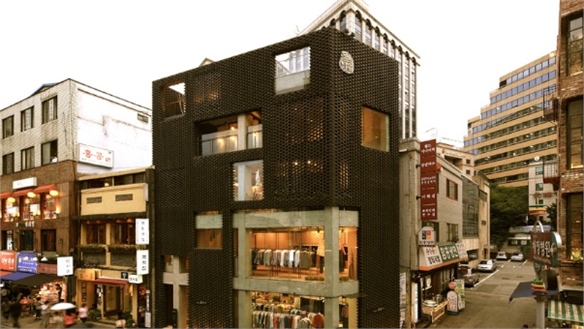 Poroscape: Woven Store Façade, Korea  