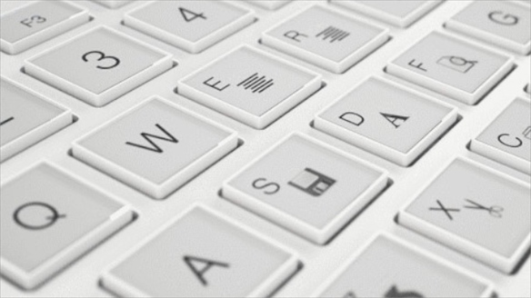 E-inkey Computer Keyboard Concept