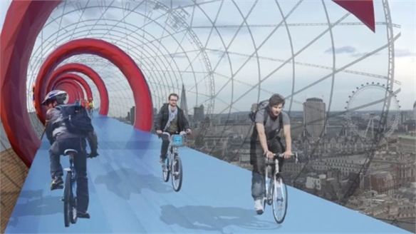 SkyCycle: Cycle Lanes Above the City