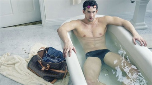 US Swimmer Michael Phelps for Louis Vuitton