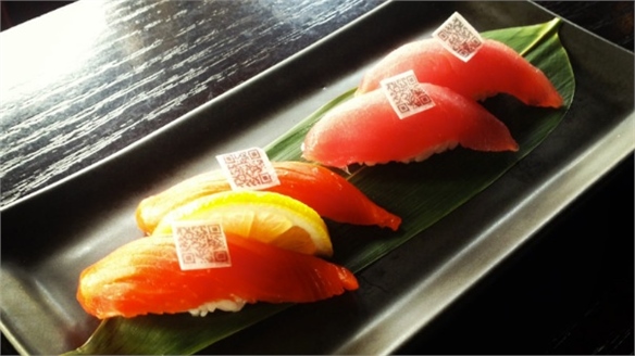 Edible QR Codes Promote Sustainable Sushi