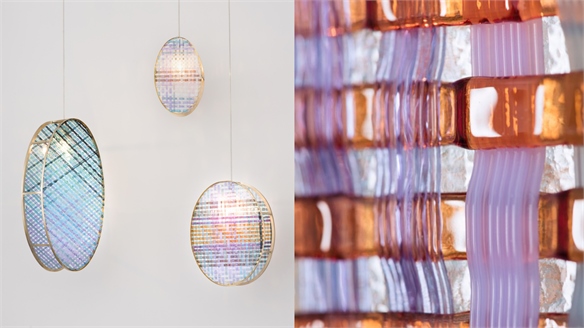 Elisa Strozyk: Woven Glass Lights