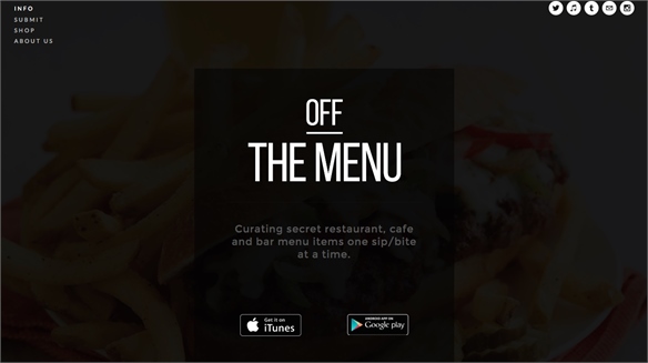 Off The Menu: Exclusive Meal App