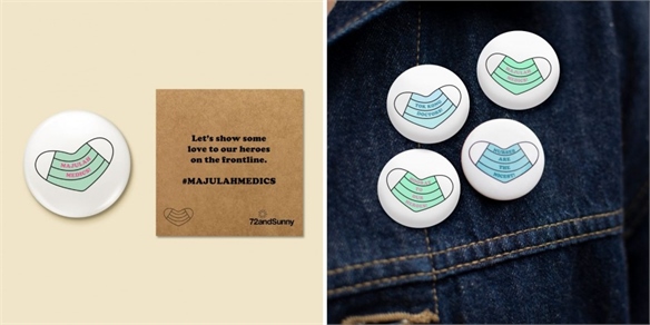 Ad Agency Creates Inspirational Badges for Frontline Health 